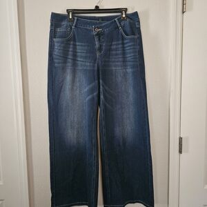 HALARA Asymmetrical Low-Rise Jeans (Brand New!)(Estate Blue)